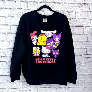 Hello Kitty and Friends Graphic Sweatshirt Black XXL‎ Sanrio Hybrid Apparel
